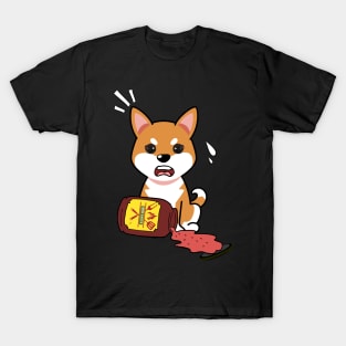 Funny orange dog Spills BBQ Sauce T-Shirt